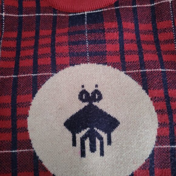 GUCCI Christmas Kids Childrens Plaid Sweater Size 10 100% Cotton - Picture 3 of 7